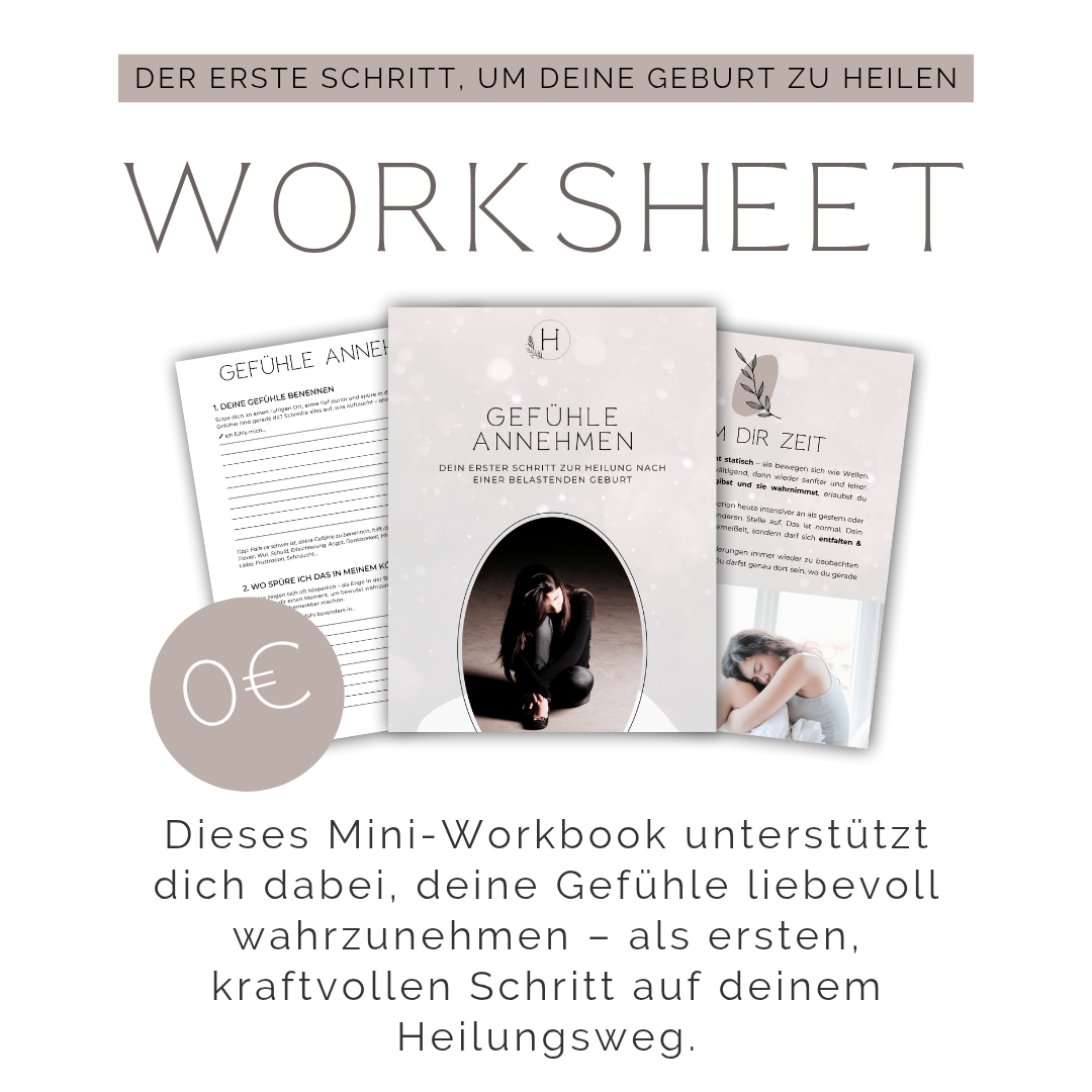 Worksheet "Gefühle annehmen" Mockup